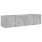 vidaXL TV-Wandschränke mit LED-Leuchten 2 Stk. Betongrau 60x35x31 cm vidaXL TV-Wandschränke mit LED-Leuchten 2 Stk. Betongrau 60x35x31 cm