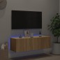 vidaXL TV-Wandschrank mit LED-Leuchten Sonoma-Eiche 100x35x31 cm vidaXL TV-Wandschrank mit LED-Leuchten Sonoma-Eiche 100x35x31 cm