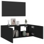 vidaXL TV-Wandschrank mit LED-Leuchten Schwarz 80x35x31 cm vidaXL TV-Wandschrank mit LED-Leuchten Schwarz 80x35x31 cm