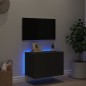 vidaXL TV-Wandschrank mit LED-Leuchten Schwarz 60x35x41 cm vidaXL TV-Wandschrank mit LED-Leuchten Schwarz 60x35x41 cm