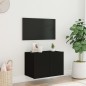 vidaXL TV-Wandschrank mit LED-Leuchten Schwarz 60x35x41 cm vidaXL TV-Wandschrank mit LED-Leuchten Schwarz 60x35x41 cm