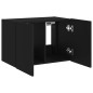 vidaXL TV-Wandschrank mit LED-Leuchten Schwarz 60x35x41 cm vidaXL TV-Wandschrank mit LED-Leuchten Schwarz 60x35x41 cm