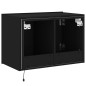 vidaXL TV-Wandschrank mit LED-Leuchten Schwarz 60x35x41 cm vidaXL TV-Wandschrank mit LED-Leuchten Schwarz 60x35x41 cm