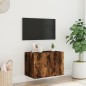 vidaXL TV-Wandschrank mit LED-Leuchten Räuchereiche 60x35x41 cm vidaXL TV-Wandschrank mit LED-Leuchten Räuchereiche 60x35x41 cm