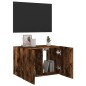 vidaXL TV-Wandschrank mit LED-Leuchten Räuchereiche 60x35x41 cm vidaXL TV-Wandschrank mit LED-Leuchten Räuchereiche 60x35x41 cm