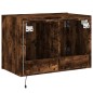 vidaXL TV-Wandschrank mit LED-Leuchten Räuchereiche 60x35x41 cm vidaXL TV-Wandschrank mit LED-Leuchten Räuchereiche 60x35x41 cm