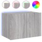 vidaXL TV-Wandschrank mit LED-Leuchten Grau Sonoma 60x35x41 cm vidaXL TV-Wandschrank mit LED-Leuchten Grau Sonoma 60x35x41 cm