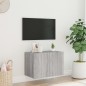 vidaXL TV-Wandschrank mit LED-Leuchten Grau Sonoma 60x35x41 cm vidaXL TV-Wandschrank mit LED-Leuchten Grau Sonoma 60x35x41 cm