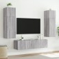 vidaXL TV-Wandschrank mit LED-Leuchten Grau Sonoma 60x35x41 cm vidaXL TV-Wandschrank mit LED-Leuchten Grau Sonoma 60x35x41 cm