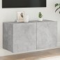 vidaXL TV-Wandschrank mit LED-Leuchten Betongrau 80x35x41 cm vidaXL TV-Wandschrank mit LED-Leuchten Betongrau 80x35x41 cm