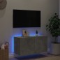 vidaXL TV-Wandschrank mit LED-Leuchten Betongrau 80x35x41 cm vidaXL TV-Wandschrank mit LED-Leuchten Betongrau 80x35x41 cm