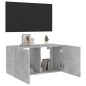 vidaXL TV-Wandschrank mit LED-Leuchten Betongrau 80x35x41 cm vidaXL TV-Wandschrank mit LED-Leuchten Betongrau 80x35x41 cm