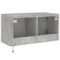 vidaXL TV-Wandschrank mit LED-Leuchten Betongrau 80x35x41 cm vidaXL TV-Wandschrank mit LED-Leuchten Betongrau 80x35x41 cm