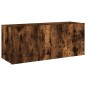 vidaXL TV-Wandschrank mit LED-Leuchten Räuchereiche 100x35x41 cm vidaXL TV-Wandschrank mit LED-Leuchten Räuchereiche 100x35x41 cm
