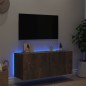 vidaXL TV-Wandschrank mit LED-Leuchten Räuchereiche 100x35x41 cm vidaXL TV-Wandschrank mit LED-Leuchten Räuchereiche 100x35x41 cm