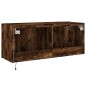 vidaXL TV-Wandschrank mit LED-Leuchten Räuchereiche 100x35x41 cm vidaXL TV-Wandschrank mit LED-Leuchten Räuchereiche 100x35x41 cm