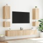 vidaXL TV-Wandschrank mit LED-Leuchten Sonoma-Eiche 100x35x41 cm vidaXL TV-Wandschrank mit LED-Leuchten Sonoma-Eiche 100x35x41 cm