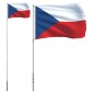 vidaXL Tschechische Flagge mit Mast 5,55 m Aluminium vidaXL Tschechische Flagge mit Mast 5,55 m Aluminium
