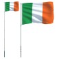 vidaXL Flagge Irlands mit Mast 5,55 m Aluminium vidaXL Flagge Irlands mit Mast 5,55 m Aluminium