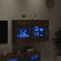 vidaXL TV-Wandschrank mit LED-Leuchten Räuchereiche 98,5x30x60,5 cm vidaXL TV-Wandschrank mit LED-Leuchten Räuchereiche 98,5x30x60,5 cm