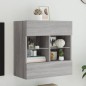 vidaXL TV-Wandschrank mit LED-Leuchten Grau Sonoma 58,5x30x60,5 cm vidaXL TV-Wandschrank mit LED-Leuchten Grau Sonoma 58,5x30x60,5 cm