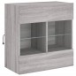 vidaXL TV-Wandschrank mit LED-Leuchten Grau Sonoma 58,5x30x60,5 cm vidaXL TV-Wandschrank mit LED-Leuchten Grau Sonoma 58,5x30x60,5 cm