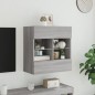 vidaXL TV-Wandschrank mit LED-Leuchten Grau Sonoma 58,5x30x60,5 cm vidaXL TV-Wandschrank mit LED-Leuchten Grau Sonoma 58,5x30x60,5 cm
