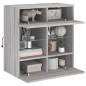vidaXL TV-Wandschrank mit LED-Leuchten Grau Sonoma 58,5x30x60,5 cm vidaXL TV-Wandschrank mit LED-Leuchten Grau Sonoma 58,5x30x60,5 cm