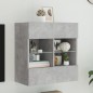 vidaXL TV-Wandschrank mit LED-Leuchten Betongrau 58,5x30x60,5 cm vidaXL TV-Wandschrank mit LED-Leuchten Betongrau 58,5x30x60,5 cm