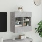 vidaXL TV-Wandschrank mit LED-Leuchten Betongrau 58,5x30x60,5 cm vidaXL TV-Wandschrank mit LED-Leuchten Betongrau 58,5x30x60,5 cm