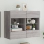 vidaXL TV-Wandschrank mit LED-Leuchten Grau Sonoma 78,5x30x60,5 cm vidaXL TV-Wandschrank mit LED-Leuchten Grau Sonoma 78,5x30x60,5 cm