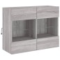 vidaXL TV-Wandschrank mit LED-Leuchten Grau Sonoma 78,5x30x60,5 cm vidaXL TV-Wandschrank mit LED-Leuchten Grau Sonoma 78,5x30x60,5 cm