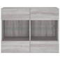 vidaXL TV-Wandschrank mit LED-Leuchten Grau Sonoma 78,5x30x60,5 cm vidaXL TV-Wandschrank mit LED-Leuchten Grau Sonoma 78,5x30x60,5 cm