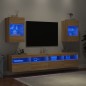 vidaXL TV-Wandschränke mit LED-Leuchten 2 Stk. Sonoma-Eiche vidaXL TV-Wandschränke mit LED-Leuchten 2 Stk. Sonoma-Eiche