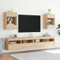 vidaXL TV-Wandschränke mit LED-Leuchten 2 Stk. Sonoma-Eiche vidaXL TV-Wandschränke mit LED-Leuchten 2 Stk. Sonoma-Eiche