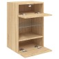 vidaXL TV-Wandschränke mit LED-Leuchten 2 Stk. Sonoma-Eiche vidaXL TV-Wandschränke mit LED-Leuchten 2 Stk. Sonoma-Eiche