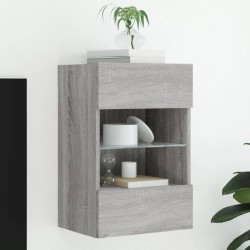 vidaXL TV-Wandschrank mit LED-Leuchten Grau Sonoma 40x30x60,5 cm