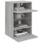 vidaXL TV-Wandschrank mit LED-Leuchten Grau Sonoma 40x30x60,5 cm vidaXL TV-Wandschrank mit LED-Leuchten Grau Sonoma 40x30x60,5 cm