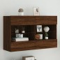 vidaXL TV-Wandschrank mit LED-Leuchten Braun Eichen-Optik vidaXL TV-Wandschrank mit LED-Leuchten Braun Eichen-Optik