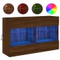 vidaXL TV-Wandschrank mit LED-Leuchten Braun Eichen-Optik vidaXL TV-Wandschrank mit LED-Leuchten Braun Eichen-Optik