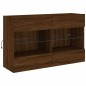 vidaXL TV-Wandschrank mit LED-Leuchten Braun Eichen-Optik vidaXL TV-Wandschrank mit LED-Leuchten Braun Eichen-Optik