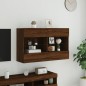 vidaXL TV-Wandschrank mit LED-Leuchten Braun Eichen-Optik vidaXL TV-Wandschrank mit LED-Leuchten Braun Eichen-Optik