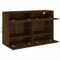 vidaXL TV-Wandschrank mit LED-Leuchten Braun Eichen-Optik vidaXL TV-Wandschrank mit LED-Leuchten Braun Eichen-Optik