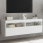 vidaXL TV-Wandschränke mit LED-Leuchten 2 Stk. Weiß 60x30x40 cm vidaXL TV-Wandschränke mit LED-Leuchten 2 Stk. Weiß 60x30x40 cm
