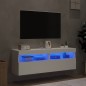 vidaXL TV-Wandschränke mit LED-Leuchten 2 Stk. Weiß 60x30x40 cm vidaXL TV-Wandschränke mit LED-Leuchten 2 Stk. Weiß 60x30x40 cm