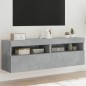 vidaXL TV-Wandschränke mit LED-Leuchten 2 Stk. Betongrau 60x30x40 cm vidaXL TV-Wandschränke mit LED-Leuchten 2 Stk. Betongrau 60x30x40 cm