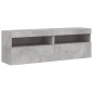 vidaXL TV-Wandschränke mit LED-Leuchten 2 Stk. Betongrau 60x30x40 cm vidaXL TV-Wandschränke mit LED-Leuchten 2 Stk. Betongrau 60x30x40 cm