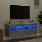 vidaXL TV-Wandschränke mit LED-Leuchten 2 Stk. Betongrau 60x30x40 cm vidaXL TV-Wandschränke mit LED-Leuchten 2 Stk. Betongrau 60x30x40 cm