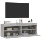 vidaXL TV-Wandschränke mit LED-Leuchten 2 Stk. Betongrau 60x30x40 cm vidaXL TV-Wandschränke mit LED-Leuchten 2 Stk. Betongrau 60x30x40 cm