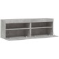 vidaXL TV-Wandschränke mit LED-Leuchten 2 Stk. Betongrau 60x30x40 cm vidaXL TV-Wandschränke mit LED-Leuchten 2 Stk. Betongrau 60x30x40 cm